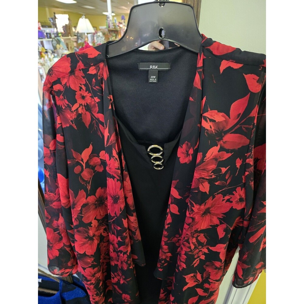 Rk Floral Red Dress
